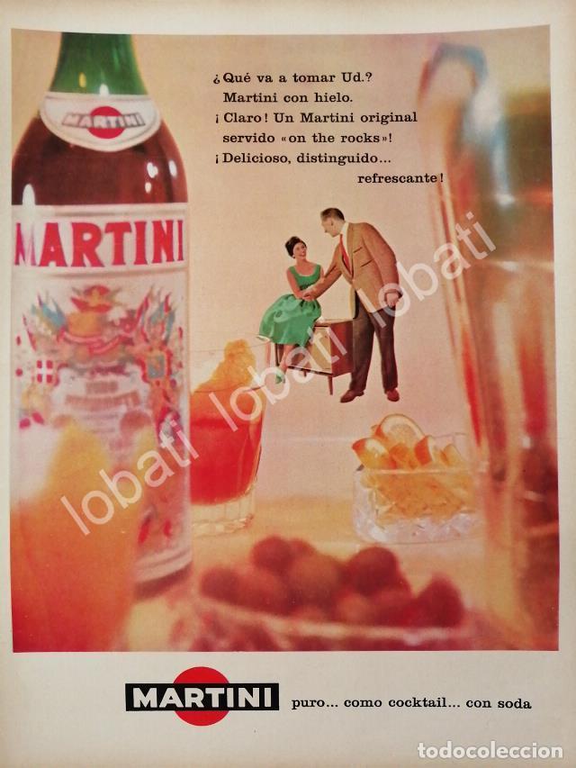 Sammeln von Plakaten: CARTEL ANTIGUO ORIGINAL DE VINOS MARTINI VERMOUTH 1960s /368