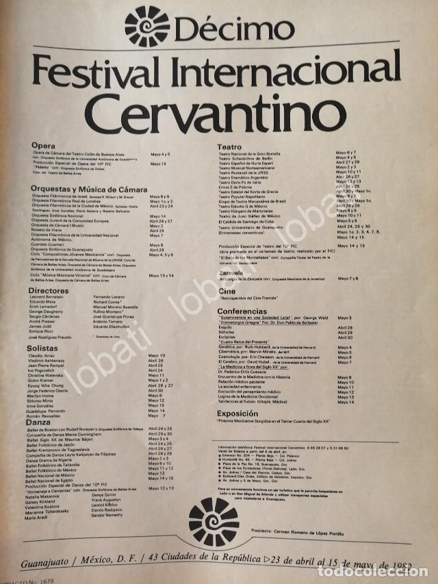 Sammeln von Plakaten: CARTEL ANTIGUO ORIGINAL DE 10 FESTIVAL INTERNACIONAL CERVANTINO ABRIL 1982 /3
