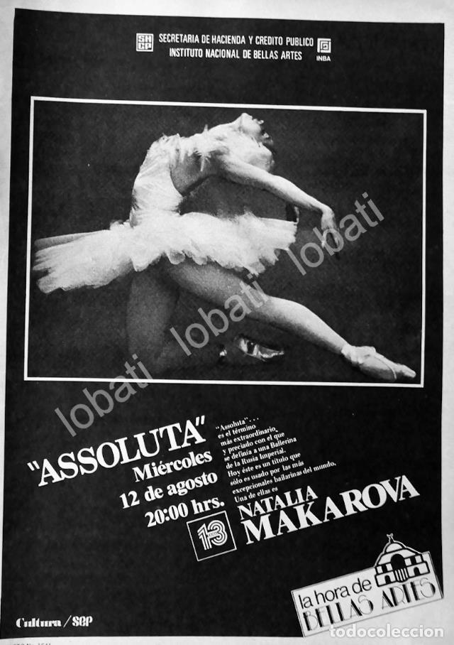 Poster collecting: CARTEL ANTIGUO ORIGINAL DE INBA PRESENTA. ASSOLUTA. Y NATALIA MAKAROVA 1981 /2