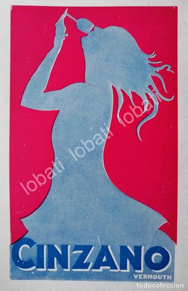 Poster collecting: CARTEL ANTIGUO ORIGINAL DE AFICHE ART NOUVEAU VINOS CINZANO 1920s /429