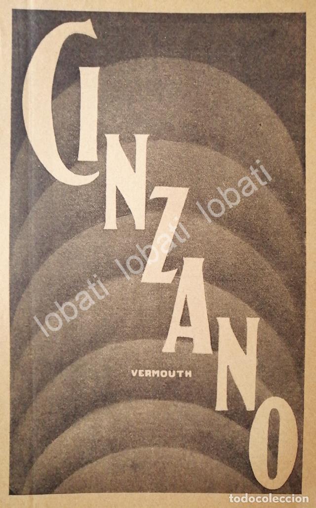 Poster collecting: CARTEL ANTIGUO ORIGINAL DE VINOS CINZANO VERMOUTH A&Ntilde;OS 20s /430