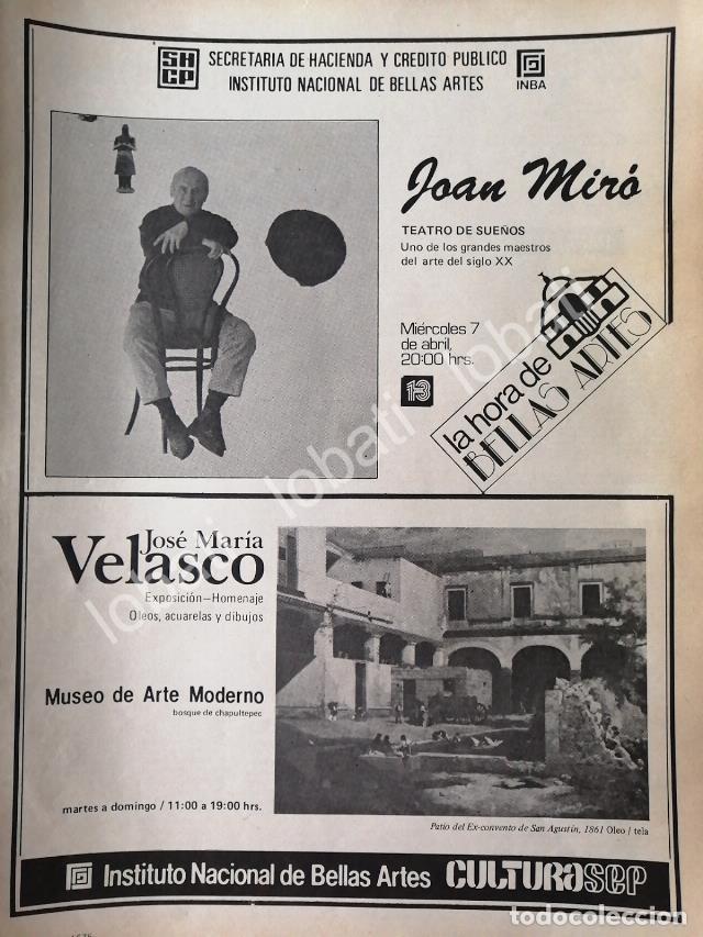 Coleccionismo de carteles: CARTEL ANTIGUO ORIGINAL DE INBA. EXPOSICION DE JOAN MIRO & JOSE MARIA VELASCO 81