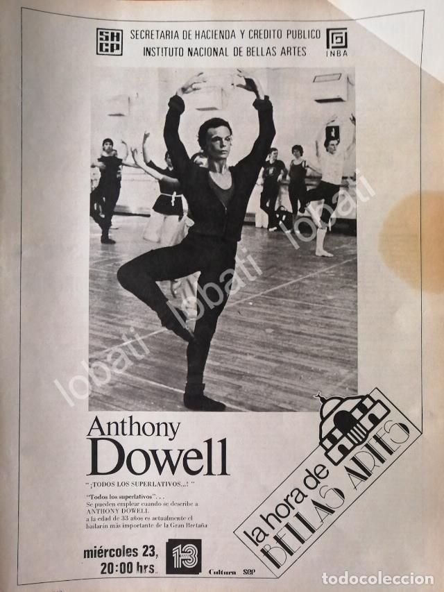 Sammeln von Plakaten: CARTEL ANTIGUO ORIGINAL DE INBA & SHCP PRESENTAN AL BAILARIN ANTHONY DOWELL / RARO