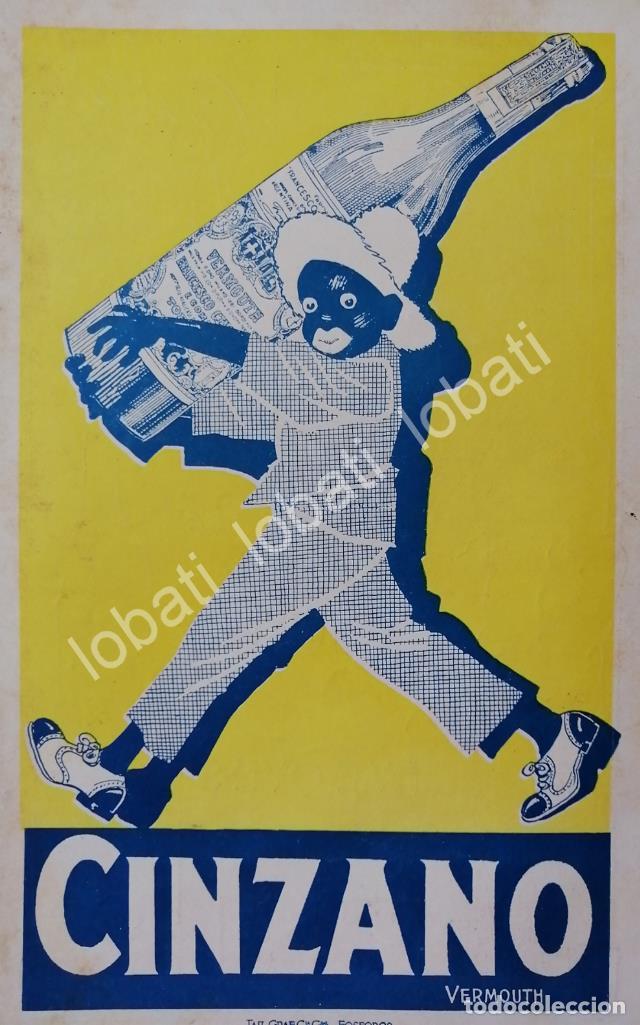 Sammeln von Plakaten: CARTEL ANTIGUO ORIGINAL DE AFICHE ART NOUVEAU VINOS CINZANO 1920s /450