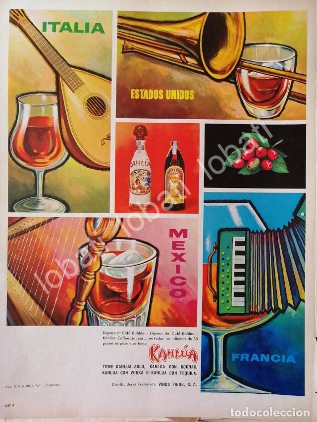 Coleccionismo de carteles: CARTEL ANTIGUO ORIGINAL DE VINOS LICOR DE CAFE KAHLUA 1963 /462