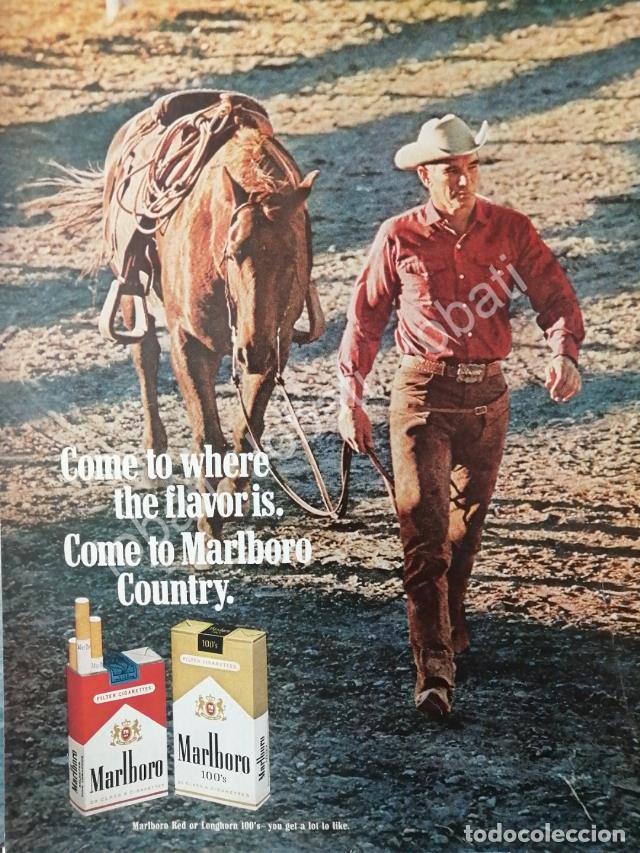 Coleccionismo de carteles: CARTEL ANTIGUO ORIGINAL DE CIGARROS MARLBORO 1960s /T247