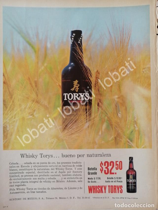 Sammeln von Plakaten: CARTEL ANTIGUO ORIGINAL DE VINOS. WHISKY TORYS 1965 /541
