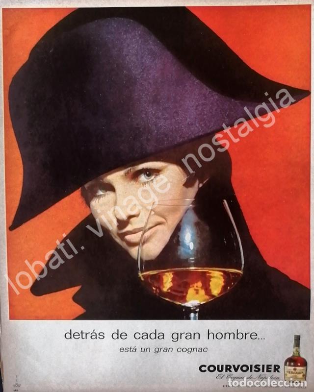 Poster collecting: CARTEL ANTIGUO ORIGINAL DE COGNAC COURVOISIER NAPOLEON 1963 /V250