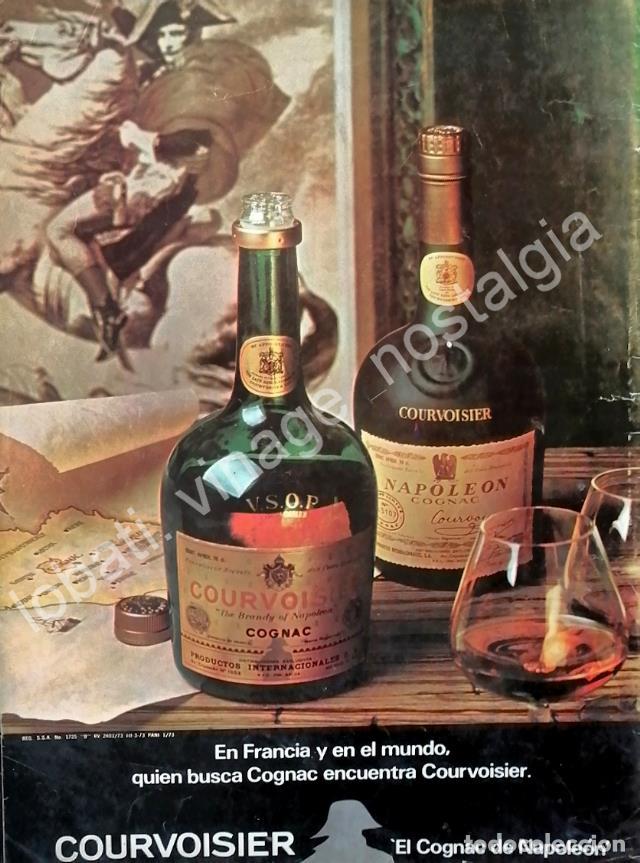 Poster collecting: CARTEL ANTIGUO ORIGINAL DE COGNAC COURVOISIER NAPOLEON 1973 /V257