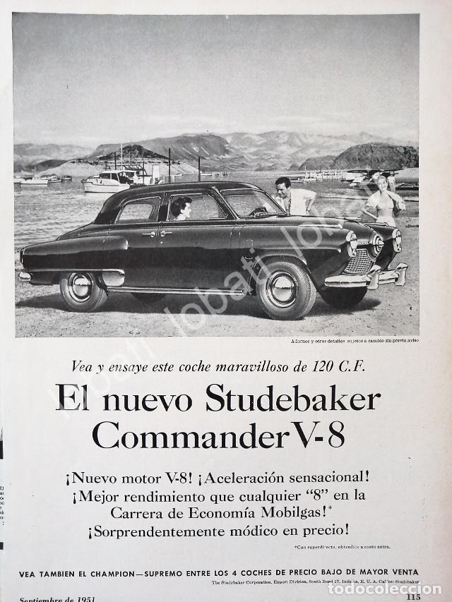 Collectionnisme d'affiches: CARTEL ANTIGUO ORIGINAL DE AUTOS. STUDEBAKER COMMANER V-8 /364