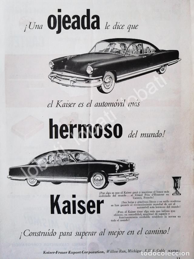 Collectionnisme d'affiches: CARTEL ANTIGUO ORIGINAL DE AUTOS KAISER 1951 /368