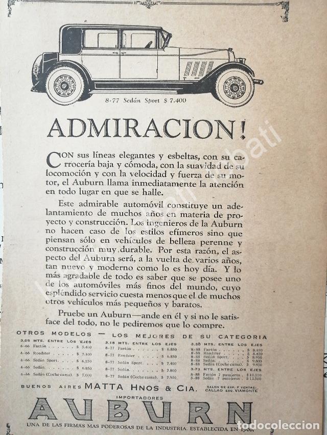 Collectionnisme d'affiches: CARTEL ANTIGUO ORIGINAL DE AUTOS AUBURN SPORT 1926 /388 SUPER RARO