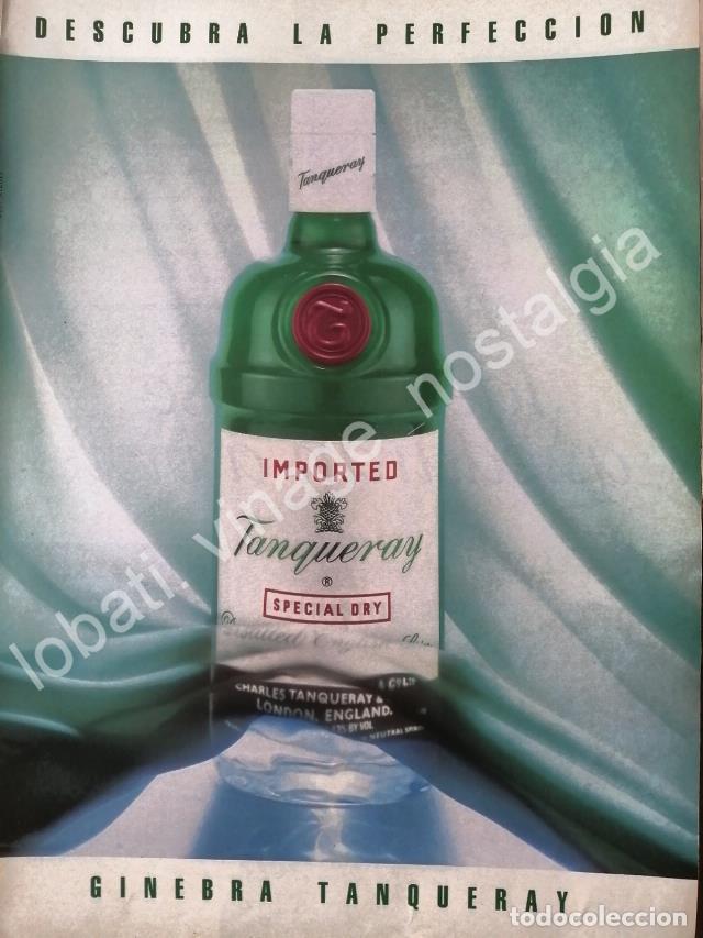 Coleccionismo de carteles: CARTEL ANTIGUO ORIGINAL DE GINEBRA TANQUERAY 1980s /V317