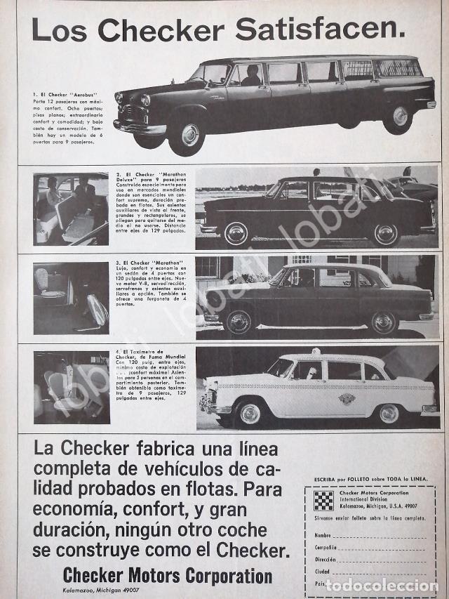 Collezionismo di affissi: CARTEL ANTIGUO ORIGINAL DE AUTOS Y LIMOUSSINES CHECKER 1966 /425 MUY RARO