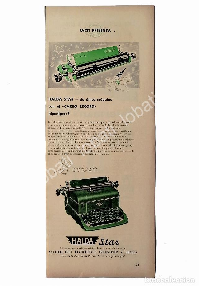 Collezionismo di affissi: CARTEL ANTIGUO ORIGINAL DE MAQUINAS DE ESCRIBIR HALDA STAR 1950s /12