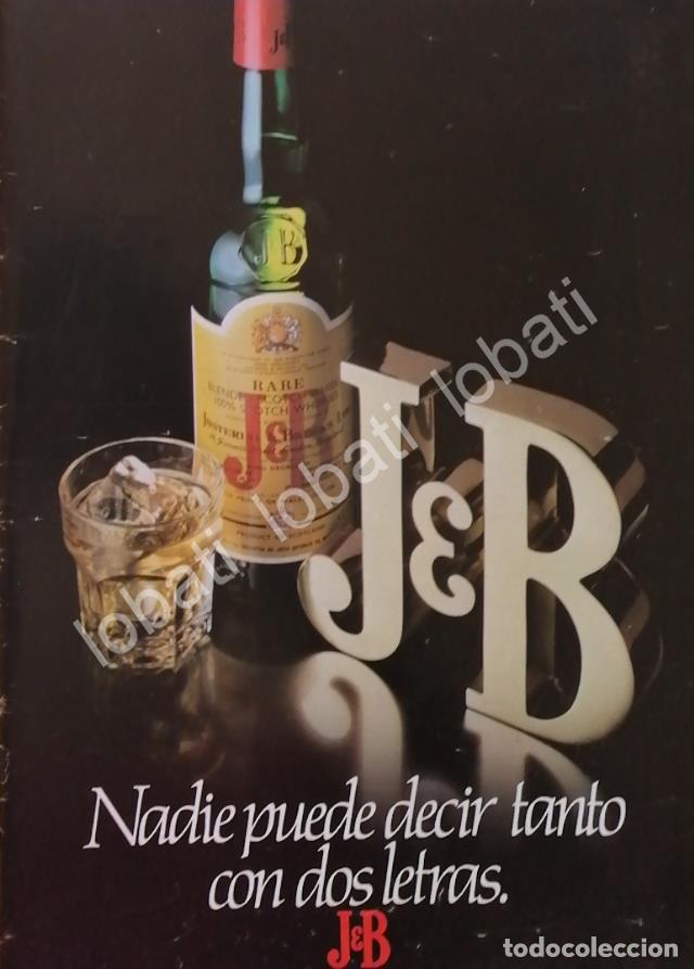 Collectionnisme d'affiches: CARTEL ANTIGUO ORIGINAL DE VINOS. WHISKY J&B 1980s /559