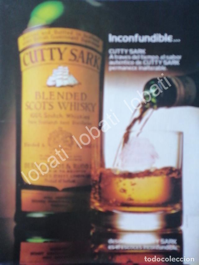 Collectionnisme d'affiches: CARTEL ANTIGUO ORIGINAL DE VINOS. WHISKY CUTTY SARK 1980s /579