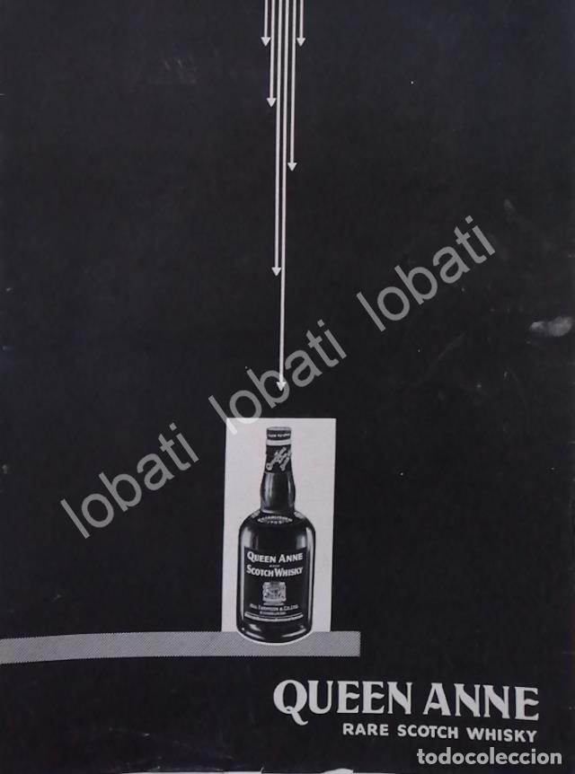 Collectionnisme d'affiches: CARTEL ANTIGUO ORIGINAL DE VINOS. WHISKY QUENN ANNE 1950s /600 MUY RARO
