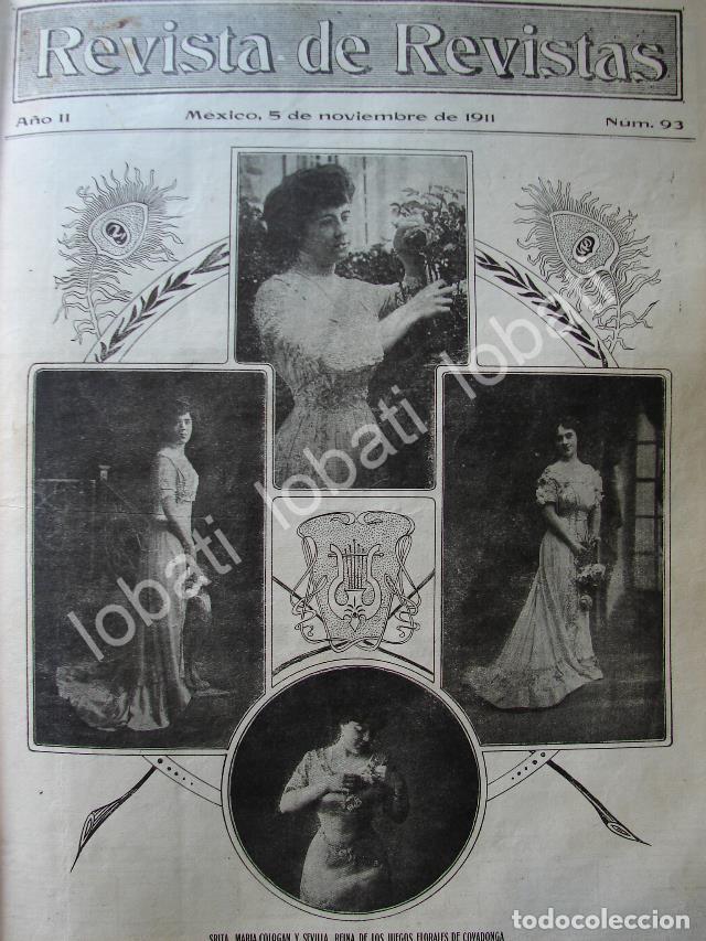 Collezionismo di affissi: PORTADA ANTIGUA ORIGINAL 1911 JUEGOS FLORALES DE COVADONGA,. MARIA COLOGAN SEVILLA /ASM