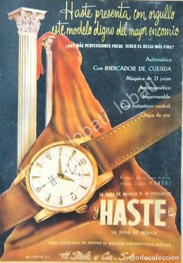 Collezionismo di affissi: CARTEL ANTIGUO ORIGINAL DE RELOJES HASTE 1949 IMPORTADORA H. STEELE & CIA / 49