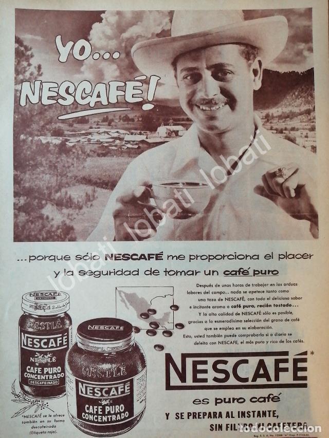 Poster collecting: CARTEL ANTIGUO ORIGINAL DE CAFE NESCAFE 1956 /41
