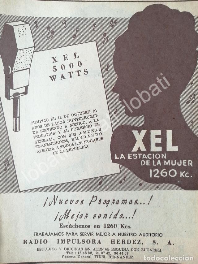 Poster collecting: CARTEL ANTIGUO ORIGINAL DE RADIO DIFUSORA XEL RADIO IMPULSORA HERDEZ 1953 /43 / MUY RARO