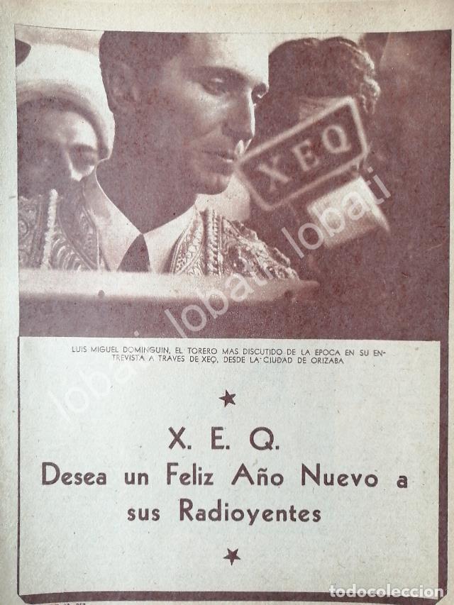 Poster collecting: CARTEL ANTIGUO ORIGINAL DE LUIS MIGUEL DOMINGUIN EN LA RADIO DIFUSORA XEQ 1952 /50 / FEP