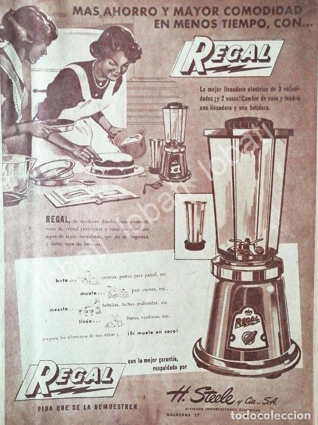 Poster collecting: CARTEL ANTIGUO ORIGINAL DE ELECTRODOMESTICOS REGAL 1953 H. STEELE Y CIA. /9