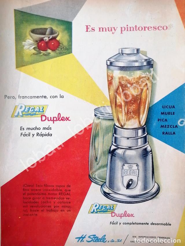 Poster collecting: CARTEL ANTIGUO ORIGINAL DE LICUADORA REGAL 1953 H. STEELE Y CIA. /10