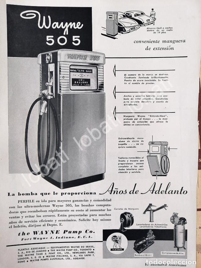 Poster collecting: CARTEL ANTIGUO ORIGINAL DE BOMBAS DE GASOLINA WAYNE 505 1951 /15 RARO