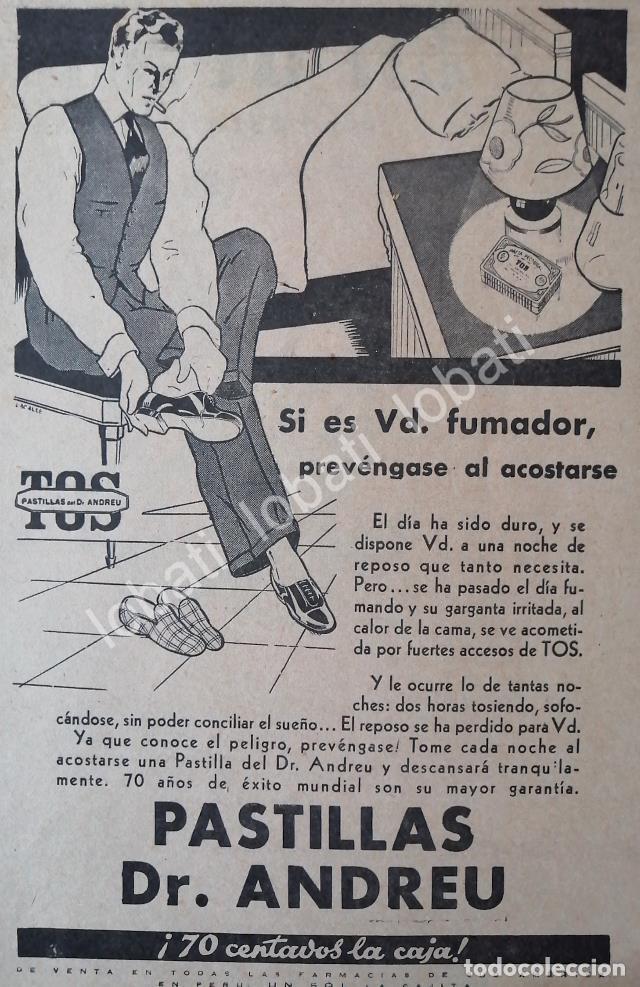 Poster collecting: CARTEL ANTIGUO ORIGINAL DE MEDICINA. PASTILLAS DR. ANDREU 1930s /16