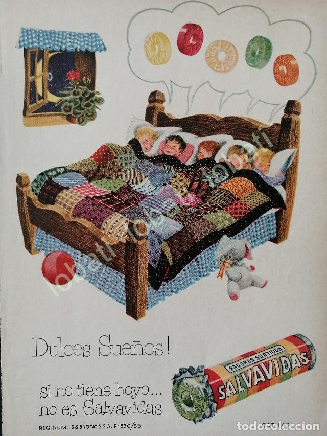 Poster collecting: CARTEL ANTIGUO ORIGINAL DE DULCES SALVAVIDAS 1955 /71