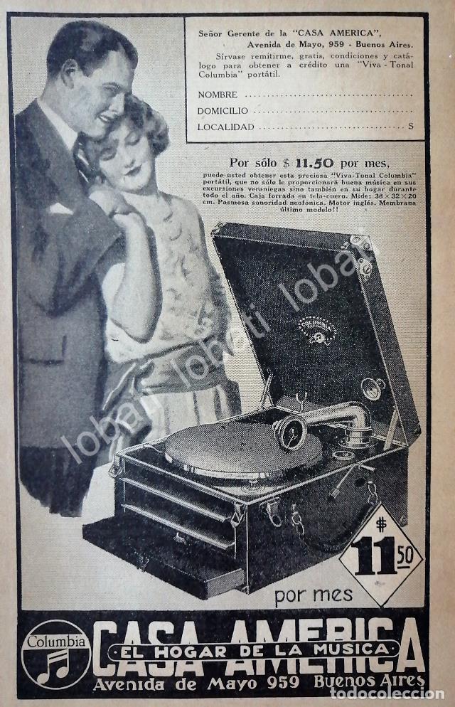 Poster collecting: CARTEL ANTIGUO ORIGINAL DE VICTROLAS COLUMBIA 1926 /56 ARGENTINA