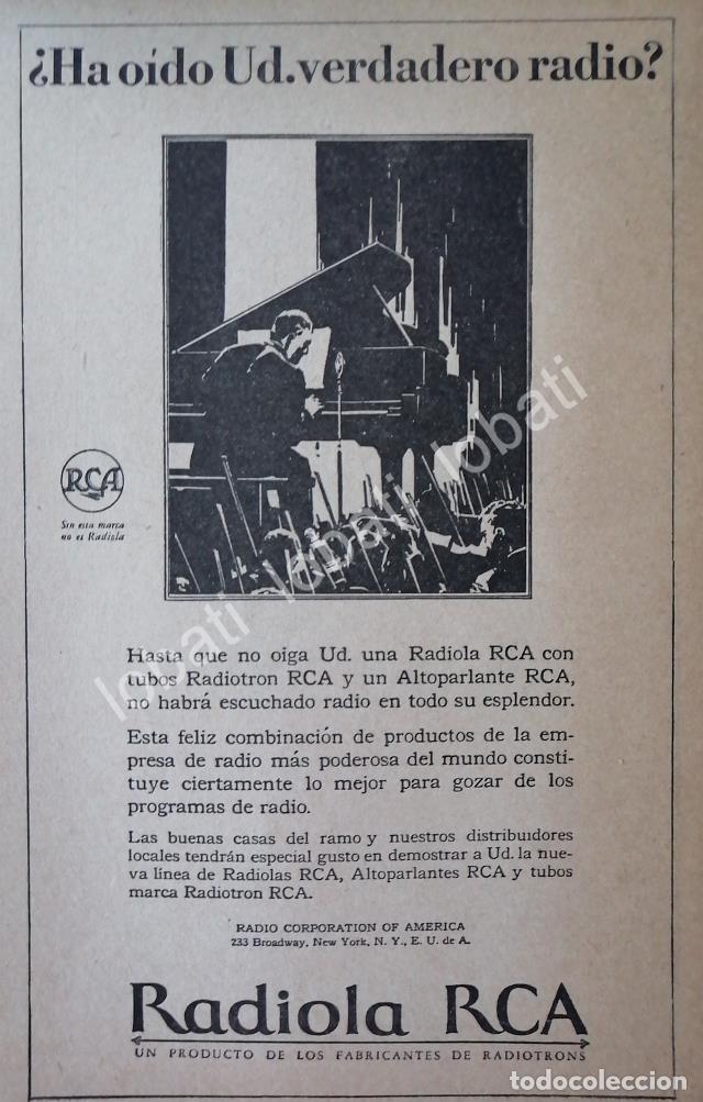 Poster collecting: CARTEL ANTIGUO ORIGINAL DE RADIOLAS RCA 1920s, ARGENTINA /61