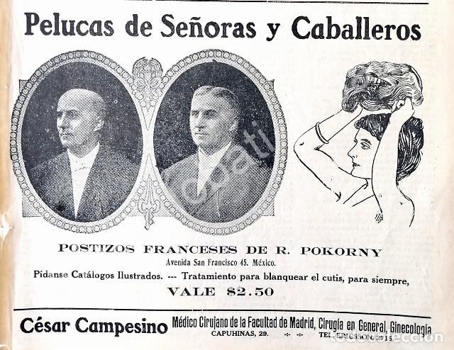 Poster collecting: CARTEL ANTIGUO ORIGINAL DE PELUCAS Y POSTIZOS R. POKORNY 1912 /243, MUY RARO