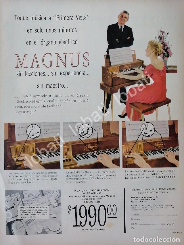 Poster collecting: CARTEL ANTIGUO ORIGINAL DE PIANOS MAGNUS 1959 /93 / RARO
