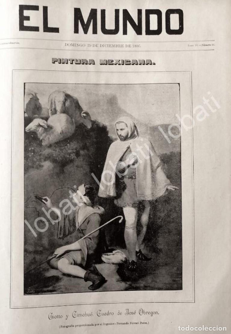 Sammeln von Plakaten: PORTADA ANTIGUA ORIGINAL 1895 GIOTTO Y COMABUE, PINTURA DE JOSE OBREGON