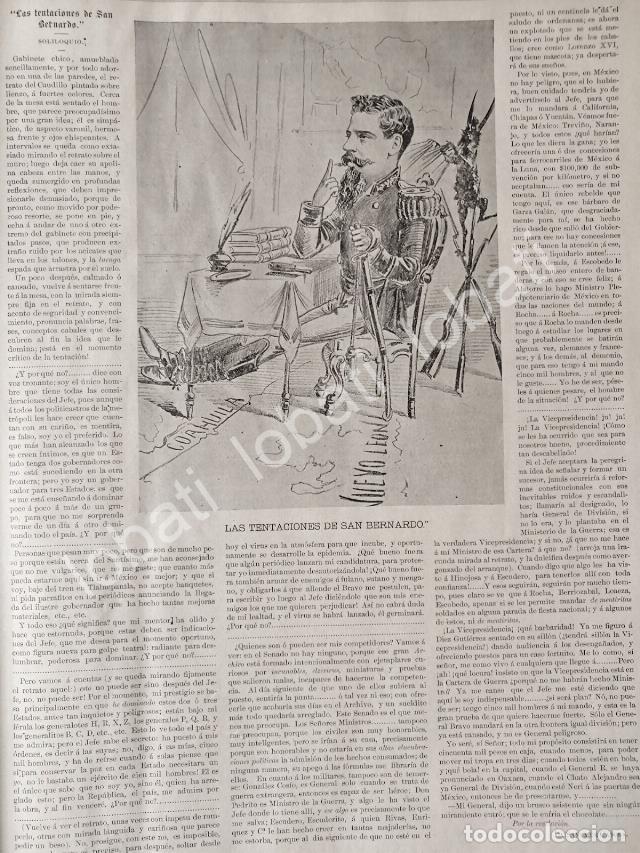 Sammeln von Plakaten: CARTEL ANTIGUO ORIGINAL DE BERNARDO REYES TENTADO A LA PRESIDENCIA Y OTRAS 1895 / PLT