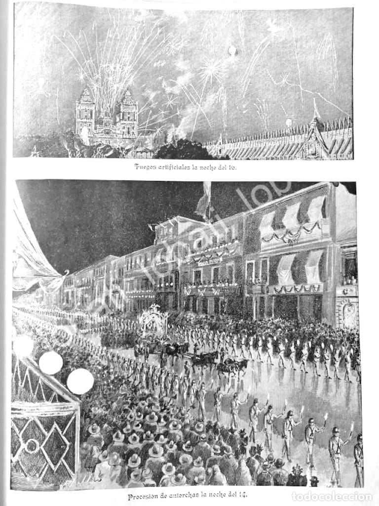 Sammeln von Plakaten: CARTEL ANTIGUO ORIGINAL DE DESFILE DE LAS FIESTAS PATRIAS CENTRO Y ZOCALO D.F, 1895