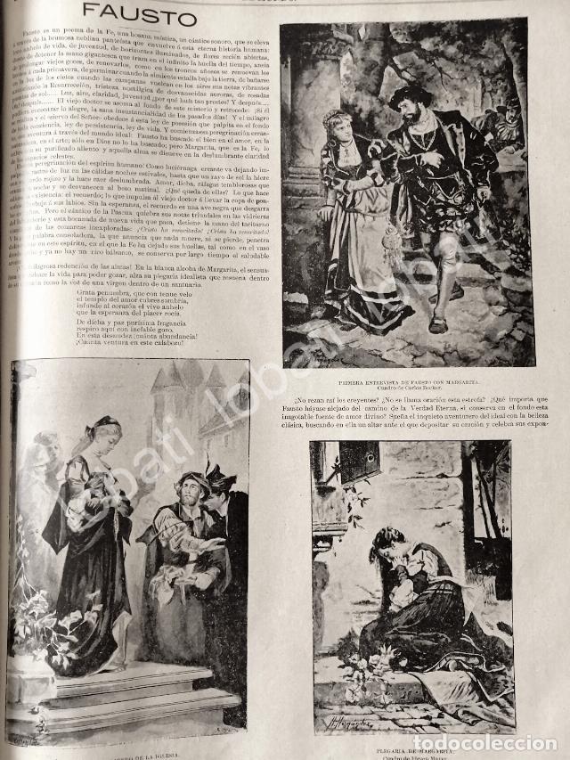 Collectionnisme d'affiches: CARTEL ANTIGUO ORIGINAL DE RESE&Ntilde;A DE LA OBRA DE TEATRO . FAUSTO 1895
