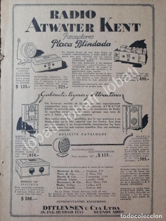 Collectionnisme d'affiches: CARTEL ANTIGUO ORIGINAL DE RADIO ATWATER KENT 1920s / 126