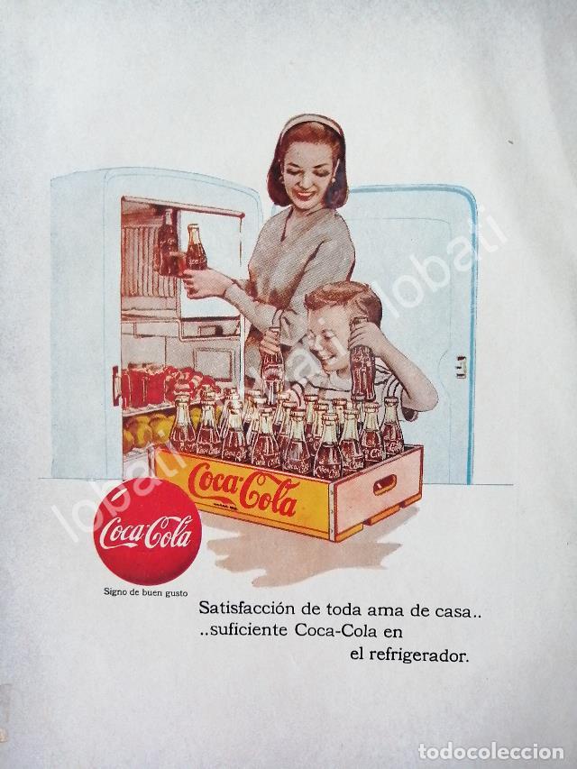 Collectionnisme d'affiches: CARTEL ANTIGUO ORIGINAL DE REFRESCOS COCA COLA 1950s /120