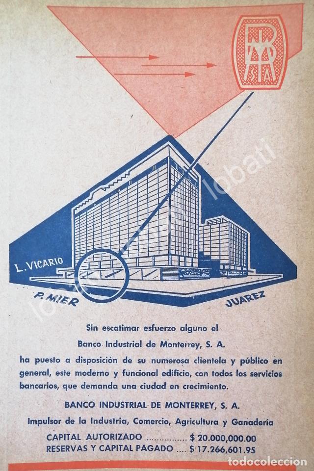 Collectionnisme d'affiches: CARTEL ANTIGUO ORIGINAL DE BANCO INDUSTRIAL DE MONTERREY 1960s /263