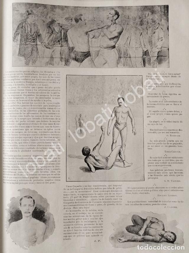 Sammeln von Plakaten: CARTEL ANTIGUO ORIGINAL DE LAS FUNCIONES DE BOX DE 1895 / DPT