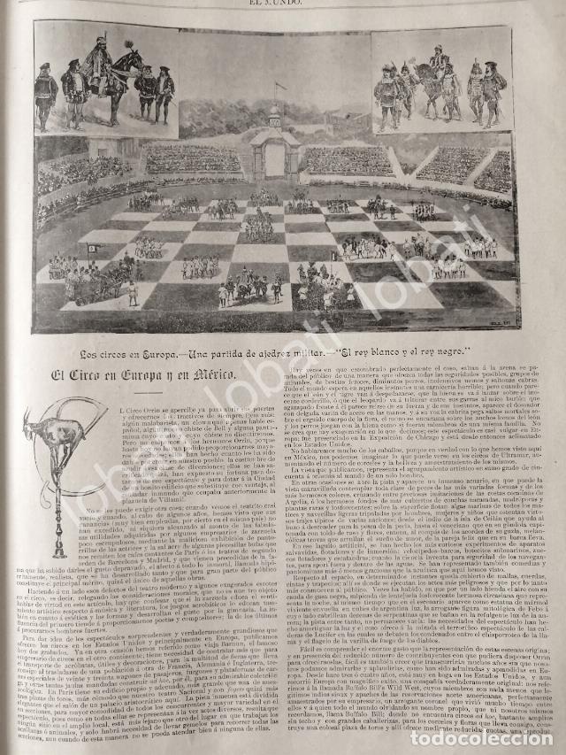 Sammeln von Plakaten: CARTEL ANTIGUO ORIGINAL DE EL CIRCO ORRIN 1895 EN MEXICO Y EUROPA