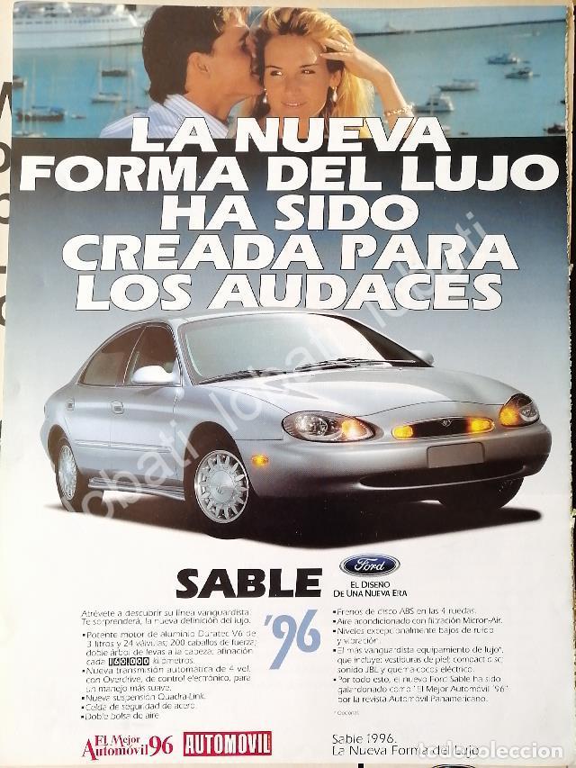 Poster collecting: CARTEL ANTIGUO ORIGINAL DE AUTOS FORD SABLE 1996 /441