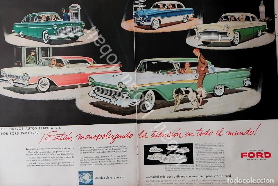 Poster collecting: CARTEL ANTIGUO ORIGINAL DE AUTOS FORD MODELOS DE 1957 /453