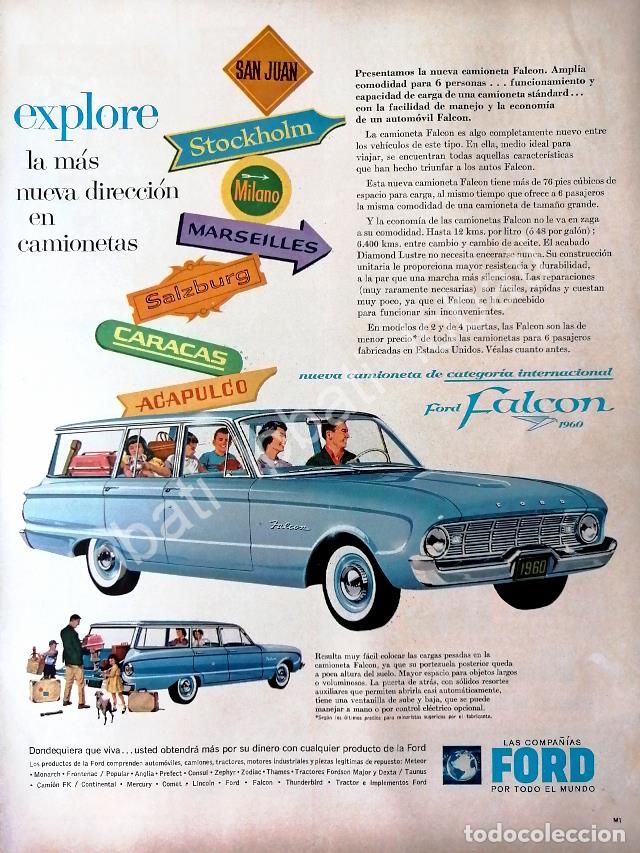 Poster collecting: CARTEL ANTIGUO ORIGINAL DE AUTOS FORD FALCON VAGONETA 1960 /466