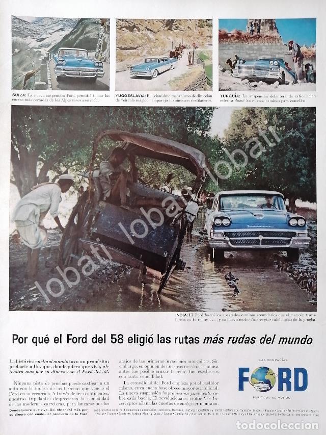 Poster collecting: CARTEL ANTIGUO ORIGINAL DE AUTOS FORD FAIRLANE 1958 /473