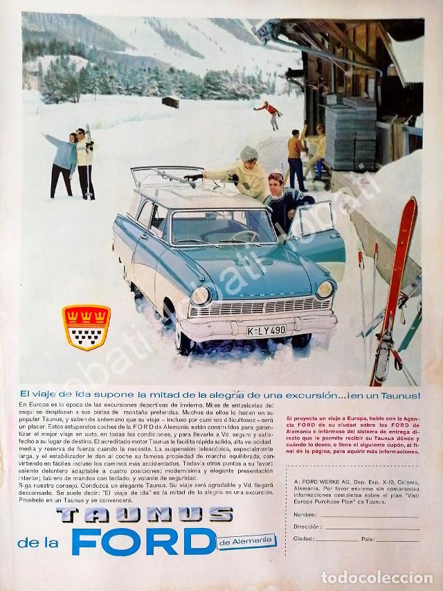 Poster collecting: CARTEL ANTIGUO ORIGINAL DE AUTOS FORD TAUNUS VAGONETA 1962 /480